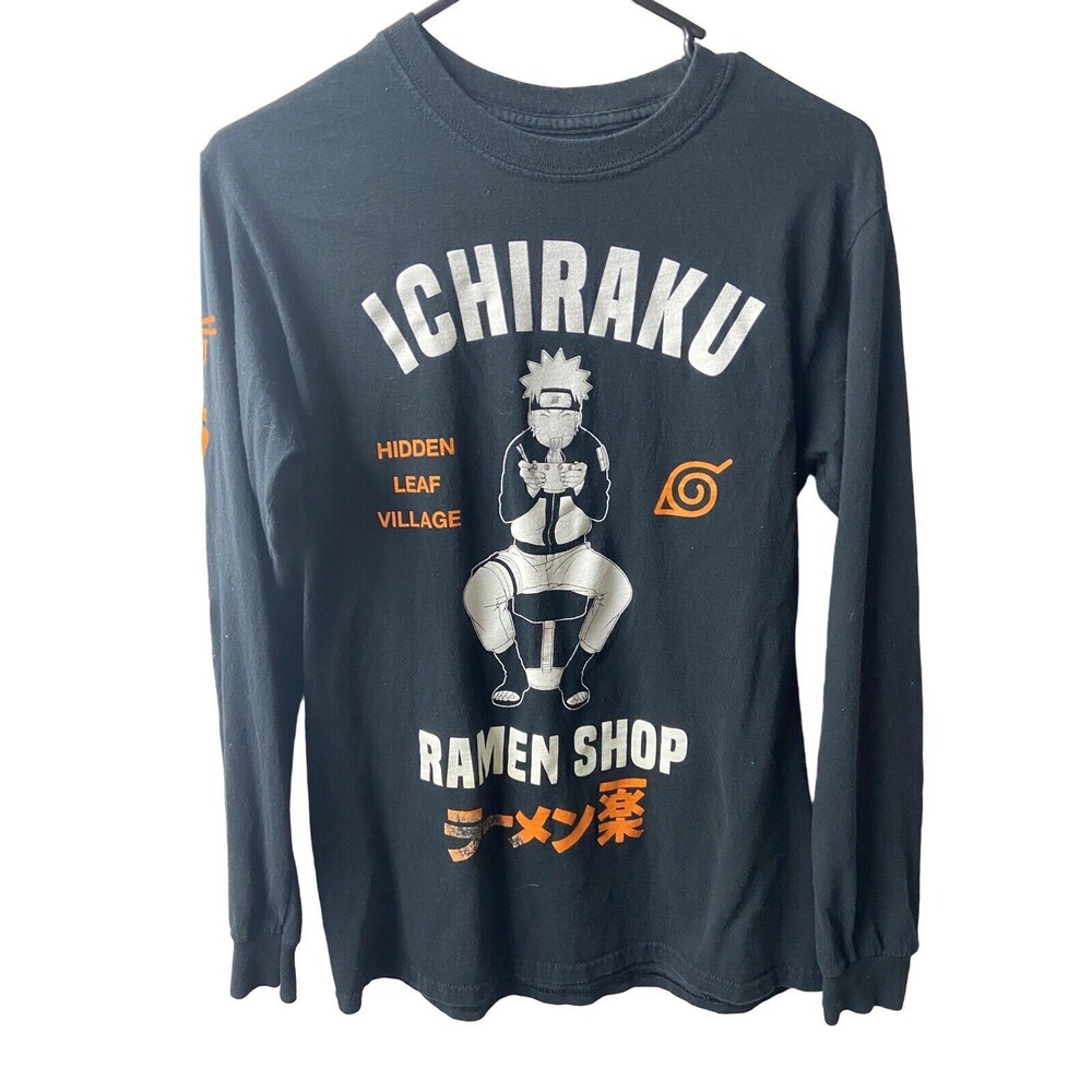 Naruto Shippuden Ichiraku Ramen Shop T-Shirt Size S Anime Manga Viz Long Sleeve